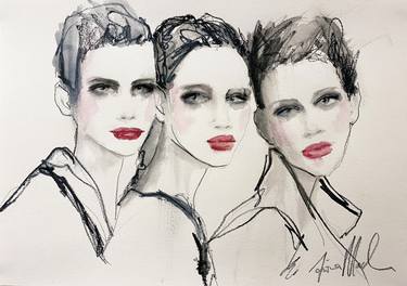 Print of Impressionism Fashion Drawings by Fiona Maclean