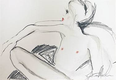 Print of Impressionism Nude Drawings by Fiona Maclean
