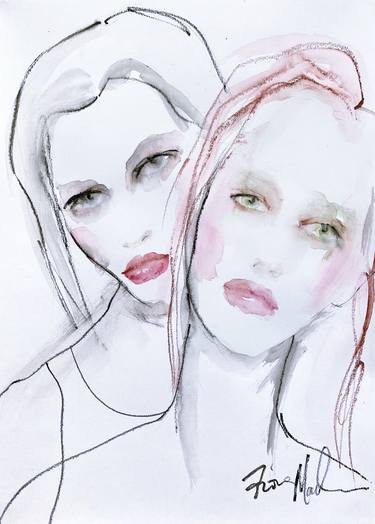 Print of Impressionism Women Drawings by Fiona Maclean