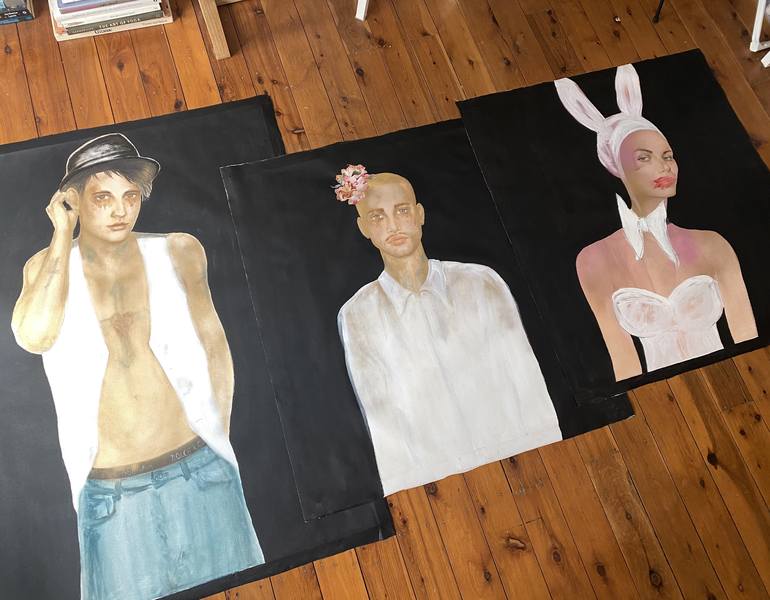 Original Men Painting by Fiona Maclean