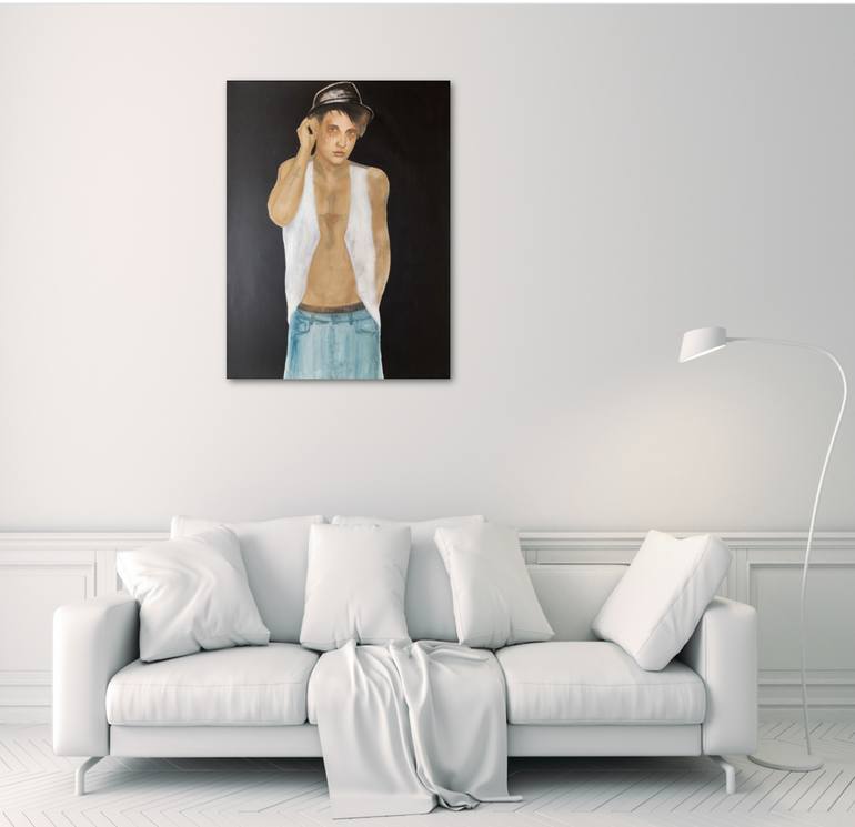 Original Men Painting by Fiona Maclean