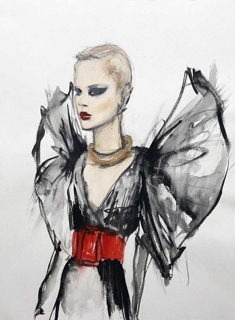 Print of Fine Art Fashion Paintings by Fiona Maclean