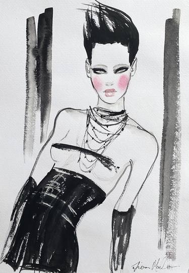 Original Figurative Fashion Paintings by Fiona Maclean