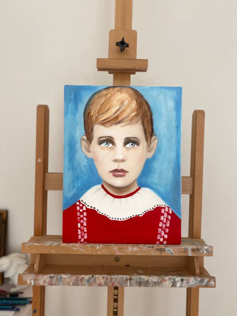 Original Impressionism People Painting by Fiona Maclean