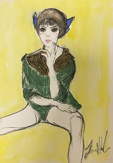 My version of Egon Schiele inspired seated girl thumb