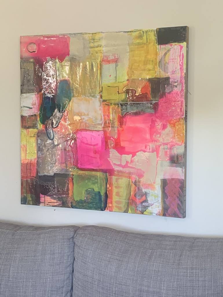 Original Abstract Expressionism Love Mixed Media by Amy Hammond