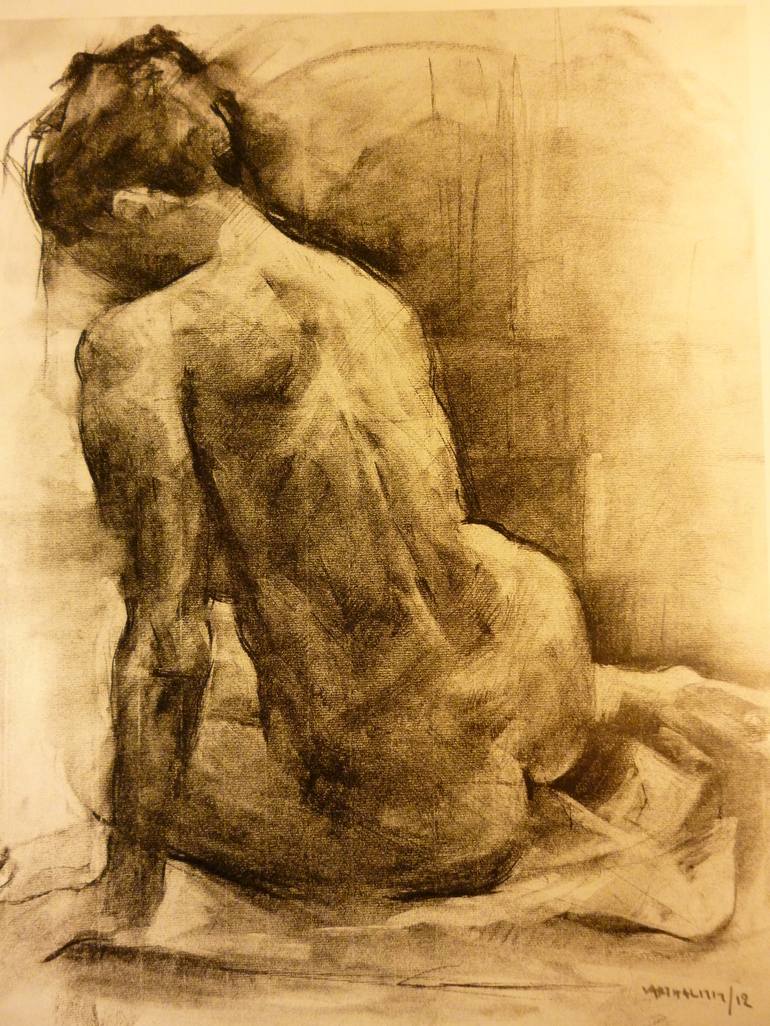 Naked woman Drawing by George-Maran Varthalitis | Saatchi Art