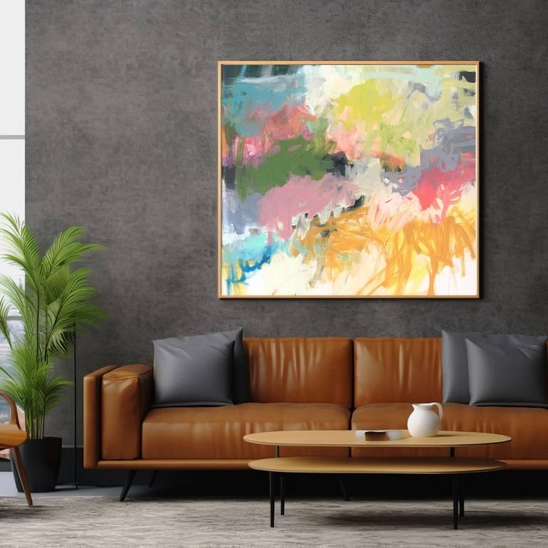 Original Abstract Expressionism Abstract Painting by Mary Elizabeth Marvin