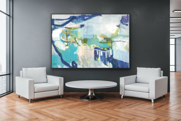 Original Abstract Expressionism Abstract Painting by Mary Elizabeth Marvin