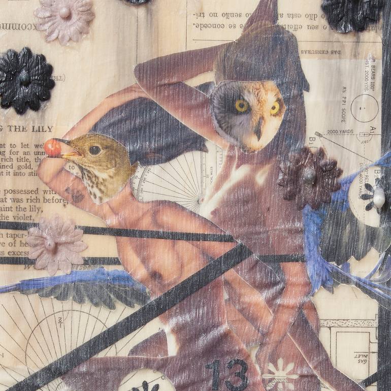 Original Dada Nude Collage by Thom Wolfe