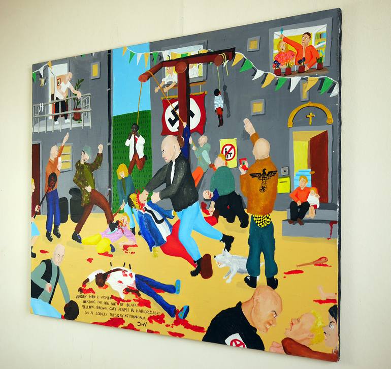 Original Expressionism Politics Painting by Jay Rechsteiner