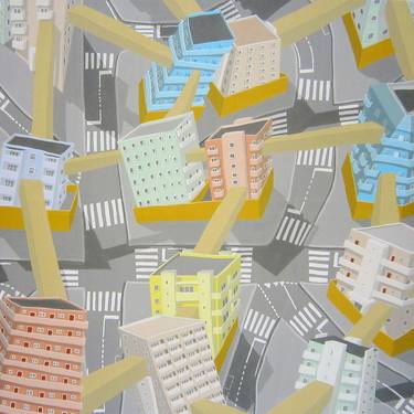 Original Conceptual Cities Paintings by Jay Rechsteiner