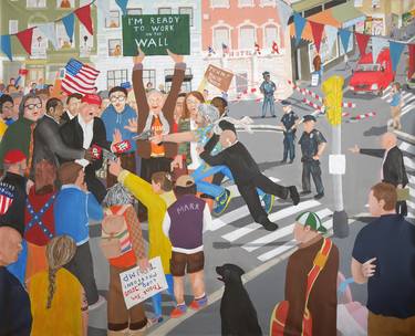 Original Figurative Political Paintings by Jay Rechsteiner