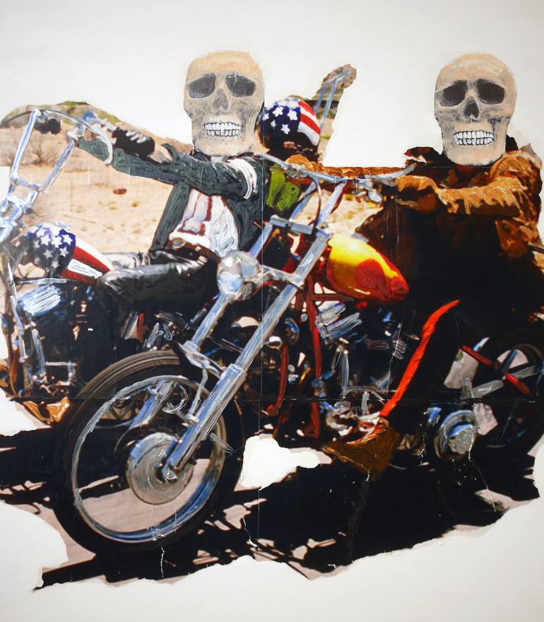Original Conceptual Motorbike Painting by Jay Rechsteiner