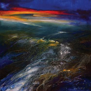 Original Abstract Expressionism Landscape Paintings by Tai Meng Lim