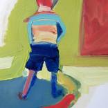 Boy near a Wall by Sally Williams