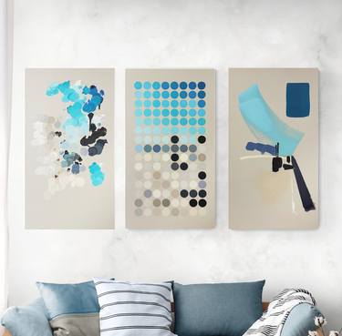 Original Abstract Expressionism Abstract Painting by Miki Wanibuchi