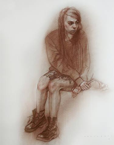 Original Realism People Drawings by Justinas Krasuckas