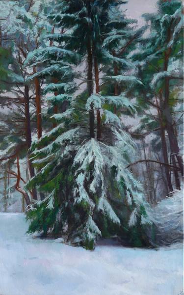 Winter snowy spruce thumb