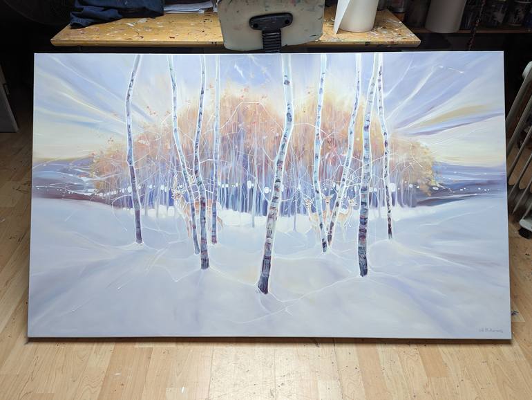 Original Abstract Landscape Painting by Gill Bustamante