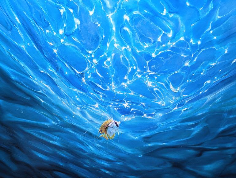 Original Contemporary Seascape Painting by Gill Bustamante