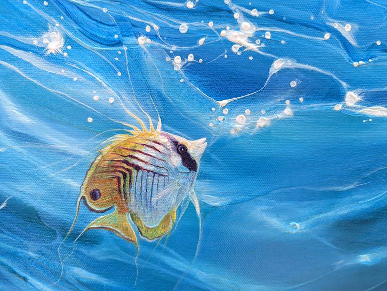 Original Contemporary Seascape Painting by Gill Bustamante