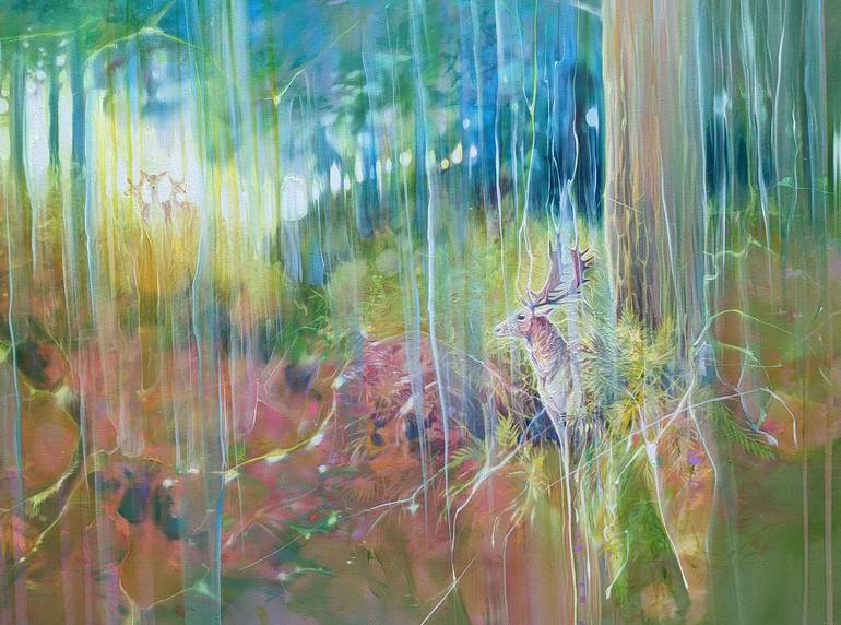 Original Abstract Landscape Painting by Gill Bustamante