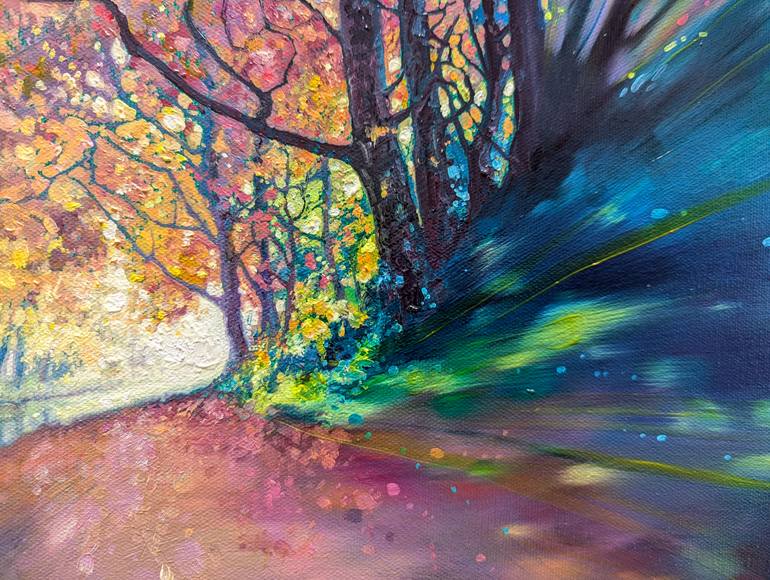 Original Abstract Language Painting by Gill Bustamante