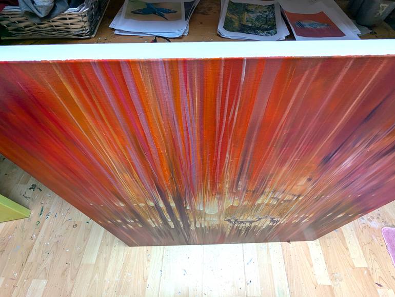 Original Art Nouveau Abstract Painting by Gill Bustamante