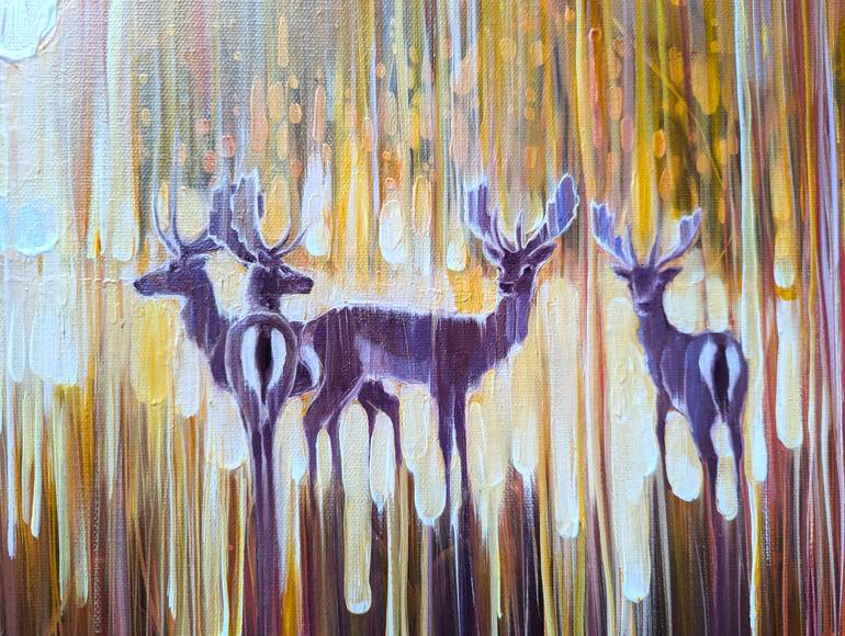 Original Art Nouveau Abstract Painting by Gill Bustamante
