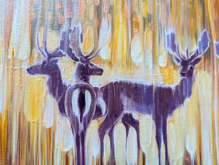 Original Art Nouveau Abstract Painting by Gill Bustamante