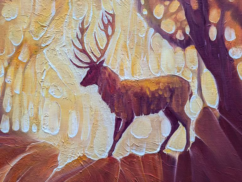 Original Art Nouveau Animal Painting by Gill Bustamante