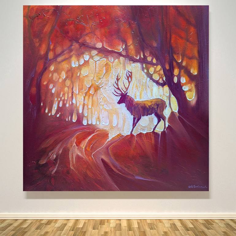 Original Art Nouveau Animal Painting by Gill Bustamante