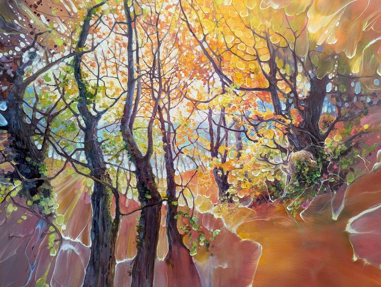 Original Abstract Landscape Painting by Gill Bustamante