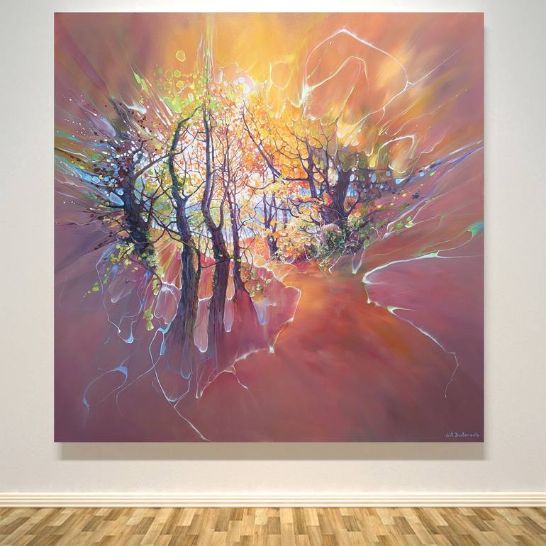Original Abstract Landscape Painting by Gill Bustamante