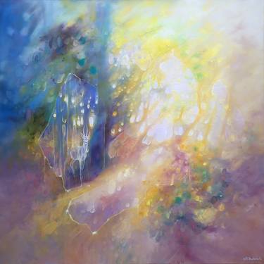 Original Art Nouveau Landscape Painting by Gill Bustamante