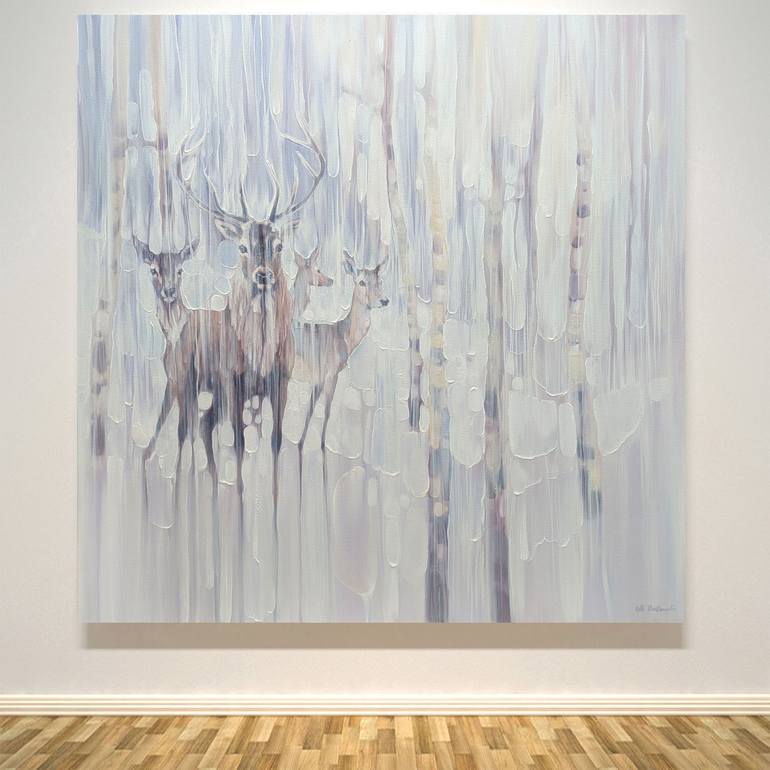 Original Art Nouveau Animal Painting by Gill Bustamante