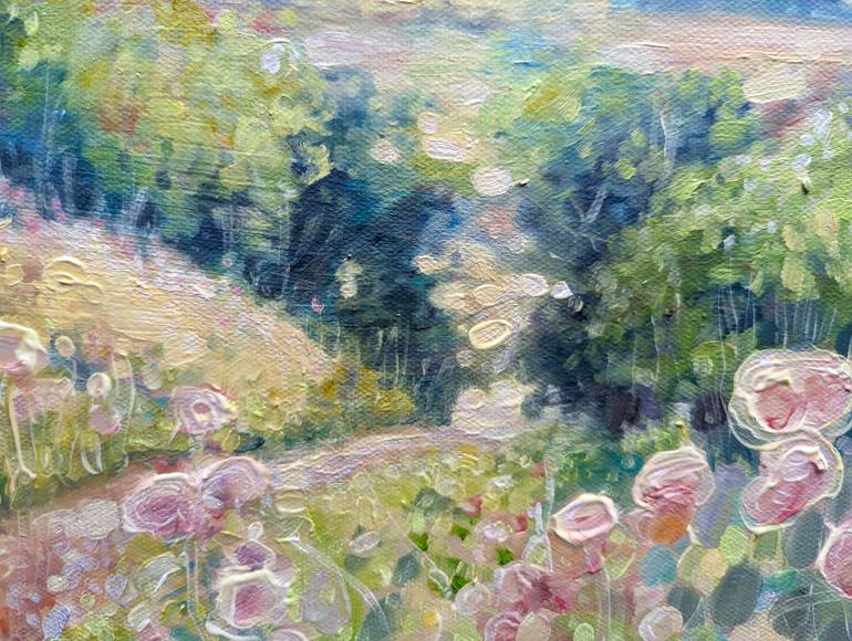 Original Art Nouveau Landscape Painting by Gill Bustamante