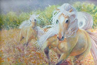 Print of Horse Paintings by Gill Bustamante