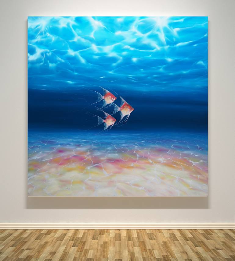 Original Fine Art Seascape Painting by Gill Bustamante