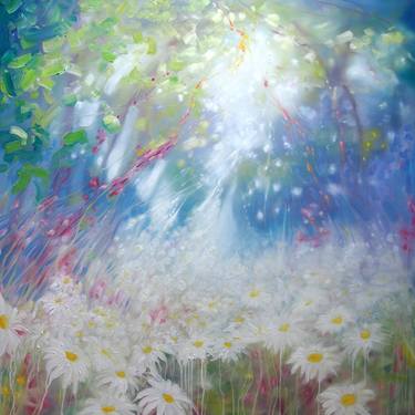 LARGE ORIGINAL Oil Painting - Glorious June - a large oil painting about Summer thumb