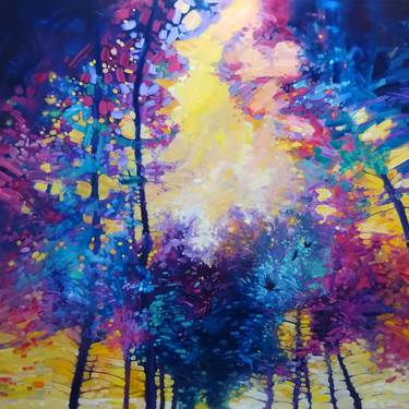 Original Abstract Expressionism Landscape Paintings by Gill Bustamante
