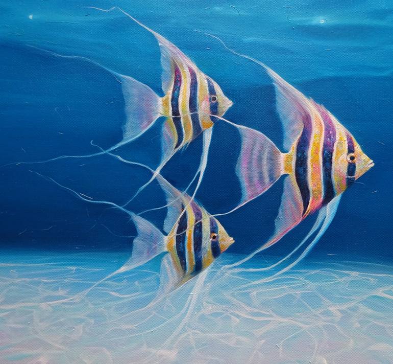 Original Fish Painting by Gill Bustamante