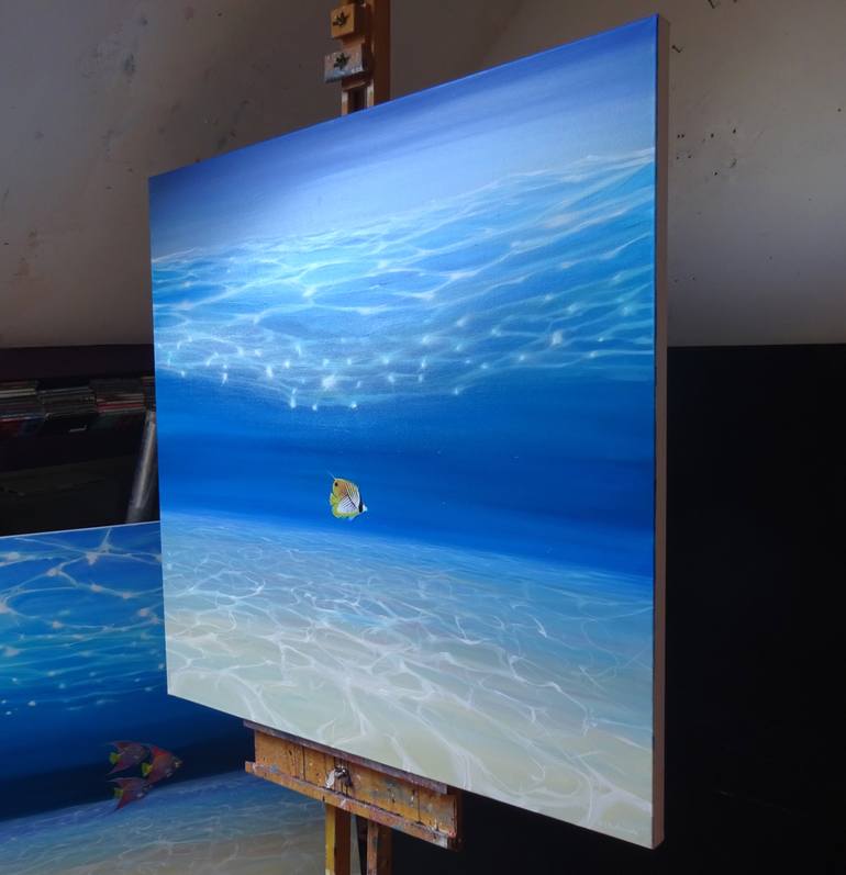 Original Modern Seascape Painting by Gill Bustamante