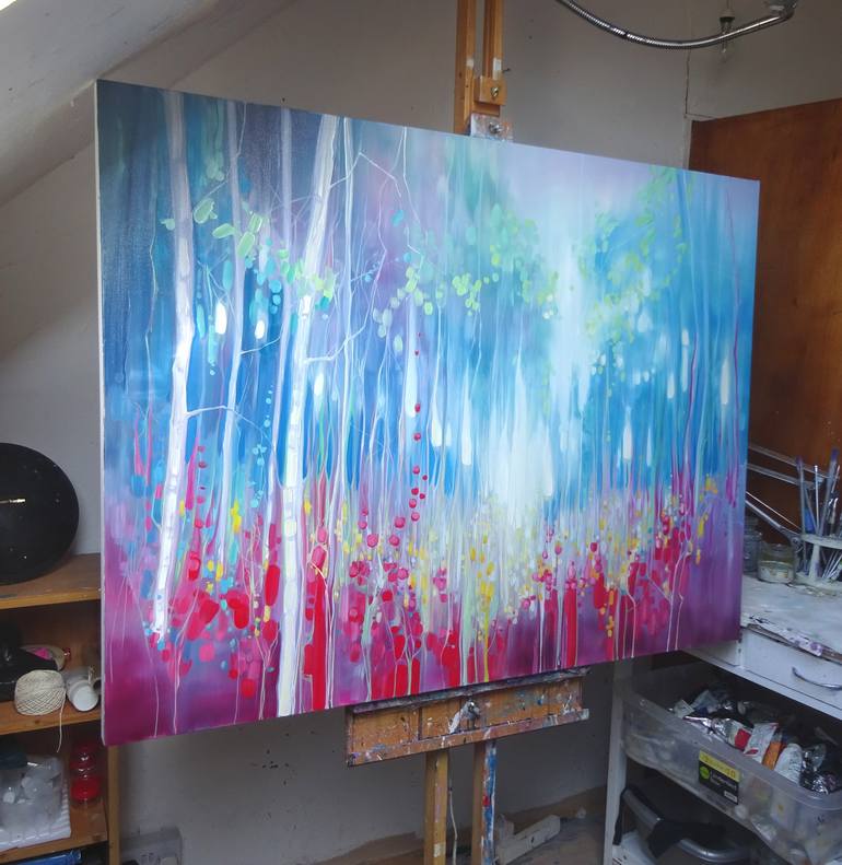 Original Abstract Landscape Painting by Gill Bustamante