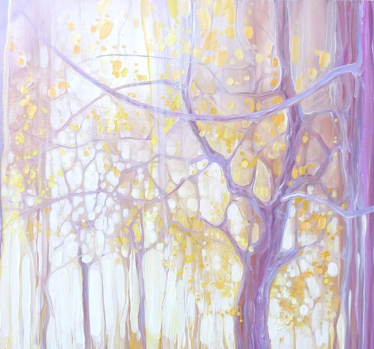 Original Abstract Tree Painting by Gill Bustamante