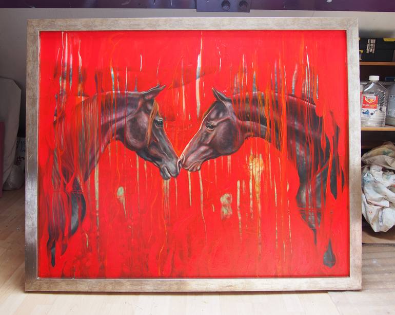 Original Abstract Expressionism Animal Painting by Gill Bustamante