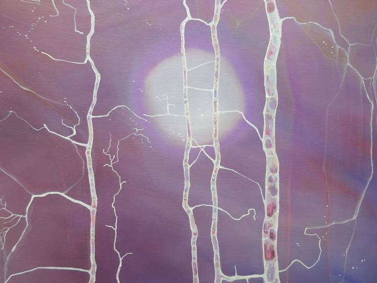 Original Art Deco Nature Painting by Gill Bustamante