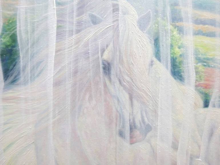 Original contemporary Horse Painting by Gill Bustamante