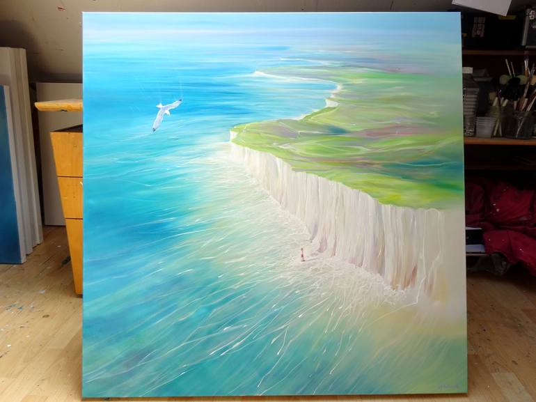 Original contemporary Seascape Painting by Gill Bustamante